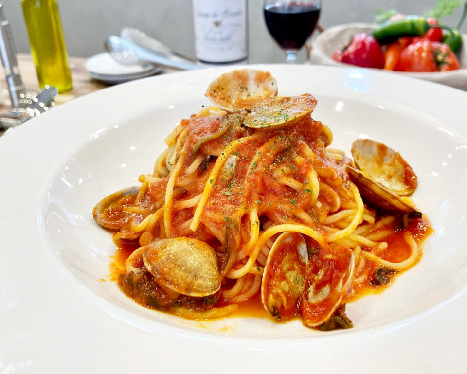 画像をギャラリービューアに読み込む, あさりの旨味たっぷりボンゴレロッソ(生パスタ付き)